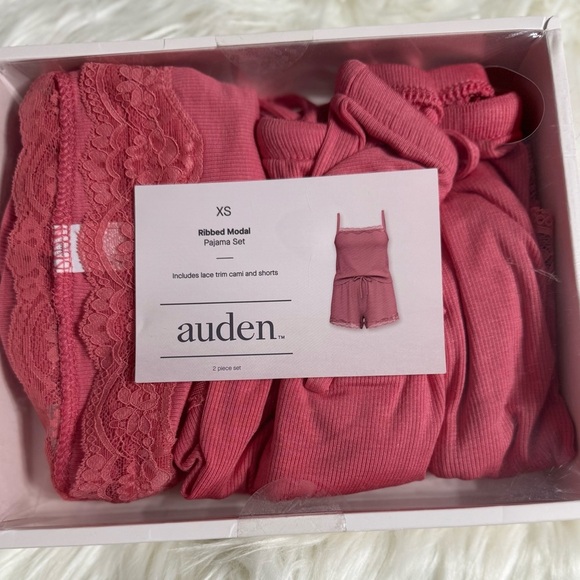 Auden Pink Ribbed Pajama Set Size XS, NWT - Picture 6 of 10